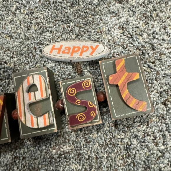 Happy Harvest Tabletop Home Decor Fall Autumn Mixed Prints Letter Cutouts - Picture 6 of 9